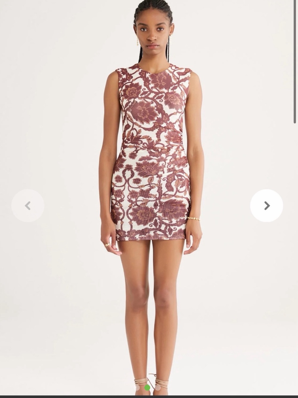 Rumer Maya Mini Dress in Cocoa Floral